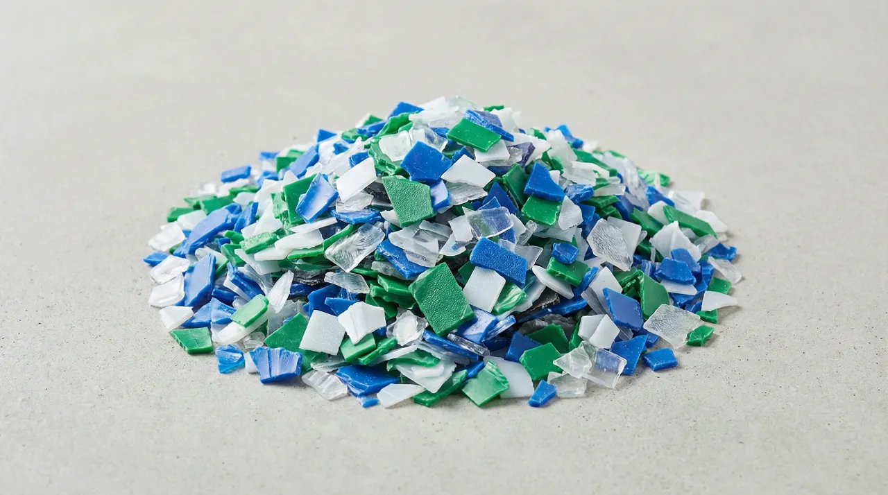 Rigid HDPE and PP plastic flakes density separation